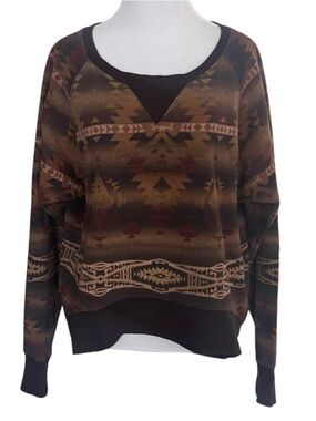 Denim & Supply Ralph Lauren Aztec Print Sweatshirt Small